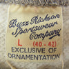 Buzz Rickson's バズリクソンズ BR69452 Bumble Bee 前Vガゼット ロゴプリント クルーネック セットイン スウェット シャツ グレー系 L【新古品】【未使用】【中古】