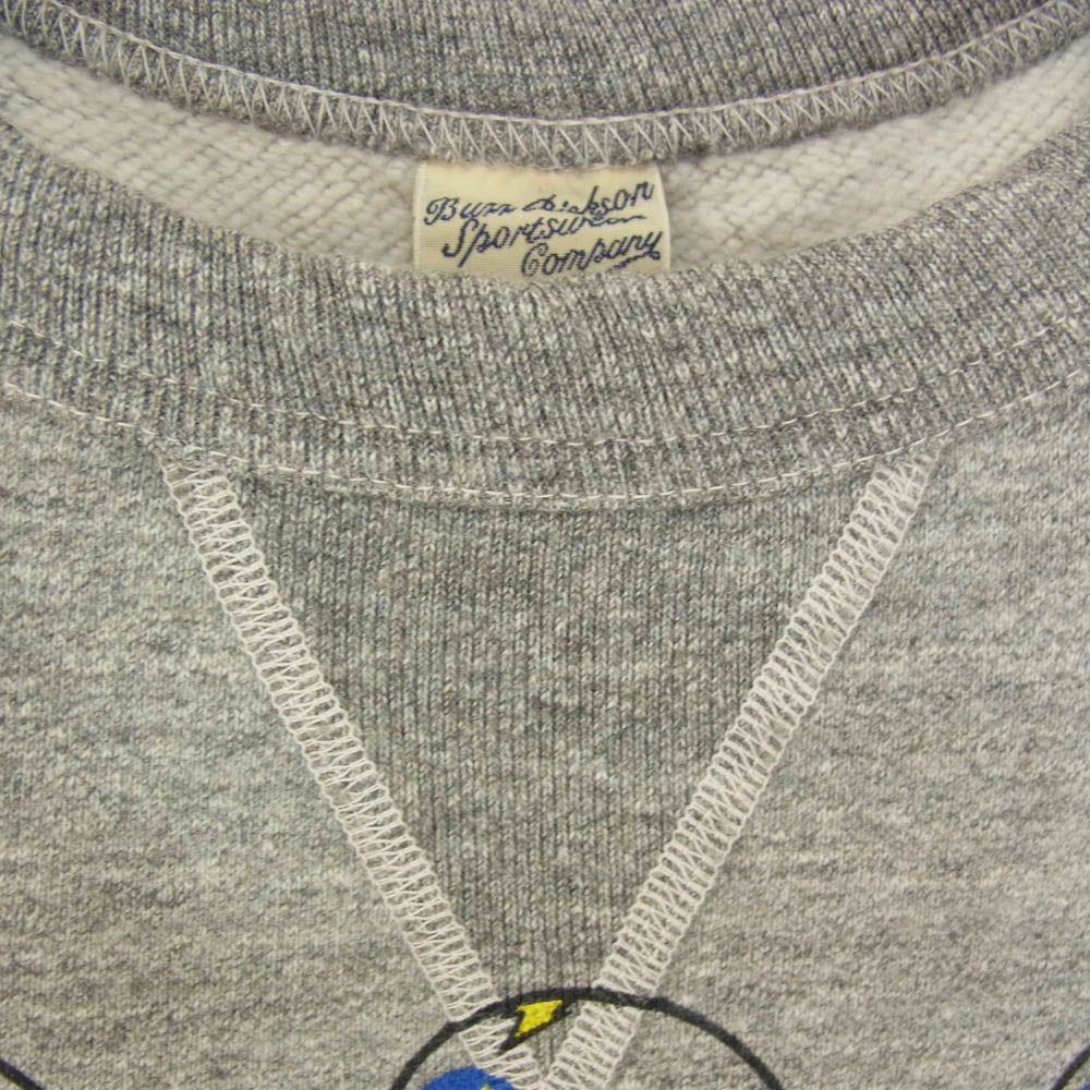 Buzz Rickson's バズリクソンズ BR69451 SET-IN CREW NECK SWEAT SHIRTS AIR FORCE ACADEMY ミリタリープリント・クルーネックスウェットシャツ グレー系 L【新古品】【未使用】【中古】