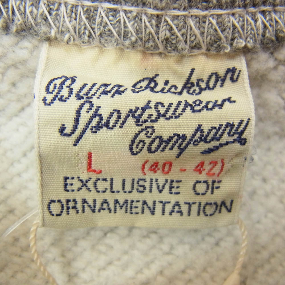 Buzz Rickson's バズリクソンズ BR69451 SET-IN CREW NECK SWEAT SHIRTS AIR FORCE ACADEMY ミリタリープリント・クルーネックスウェットシャツ グレー系 L【新古品】【未使用】【中古】