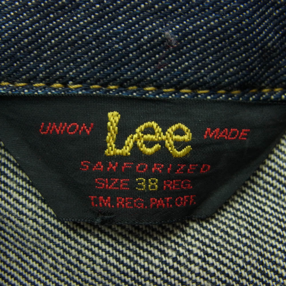 Lee リー 1411 三角タグ 復刻 デニム ジャケット Gジャン インディゴブルー系 38【中古】