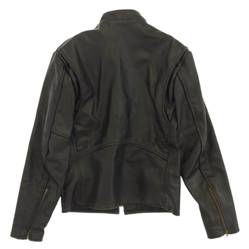 レスコ LEATHERS シングル ライダース レザー ジャケット ブラック系 40【中古】