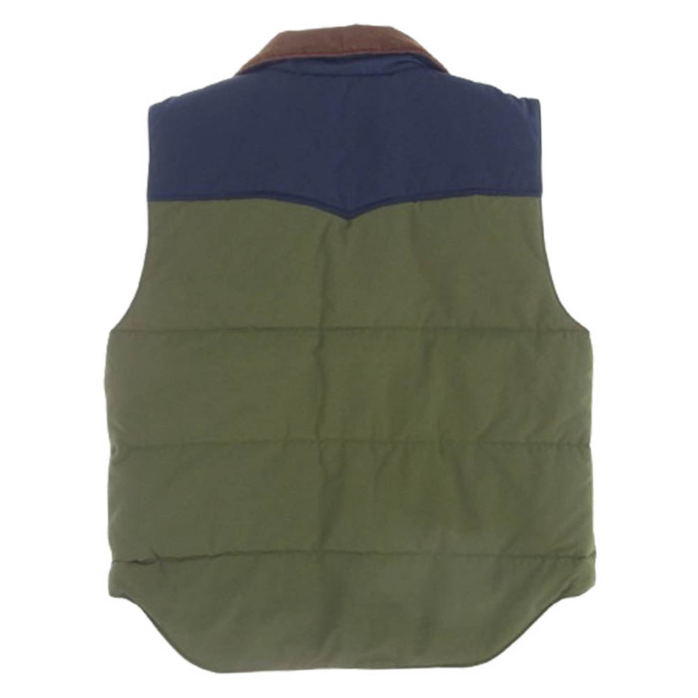 SUGAR CANE シュガーケーン SC15400 T/C PADDED VEST 0コーデュロイ襟 パデッド ベスト グリーン系 L【極上美品】【中古】