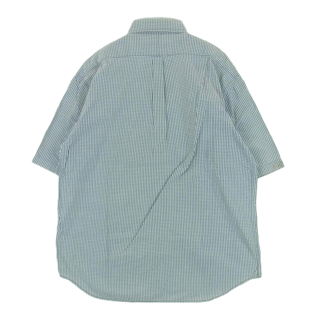 POLO RALPH LAUREN ポロ・ラルフローレン YARMOUTH ギンガムチェック ボタンダウン 半袖 シャツ グレー系 ホワイト系 L【中古】