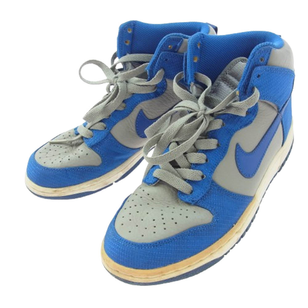 NIKE ナイキ 317982-006 海外並行品 Dunk High Team Royal Blue ダンク ハイ ロイヤル ブルー スニーカー ブルー系 グレー系 24.5cm【中古】