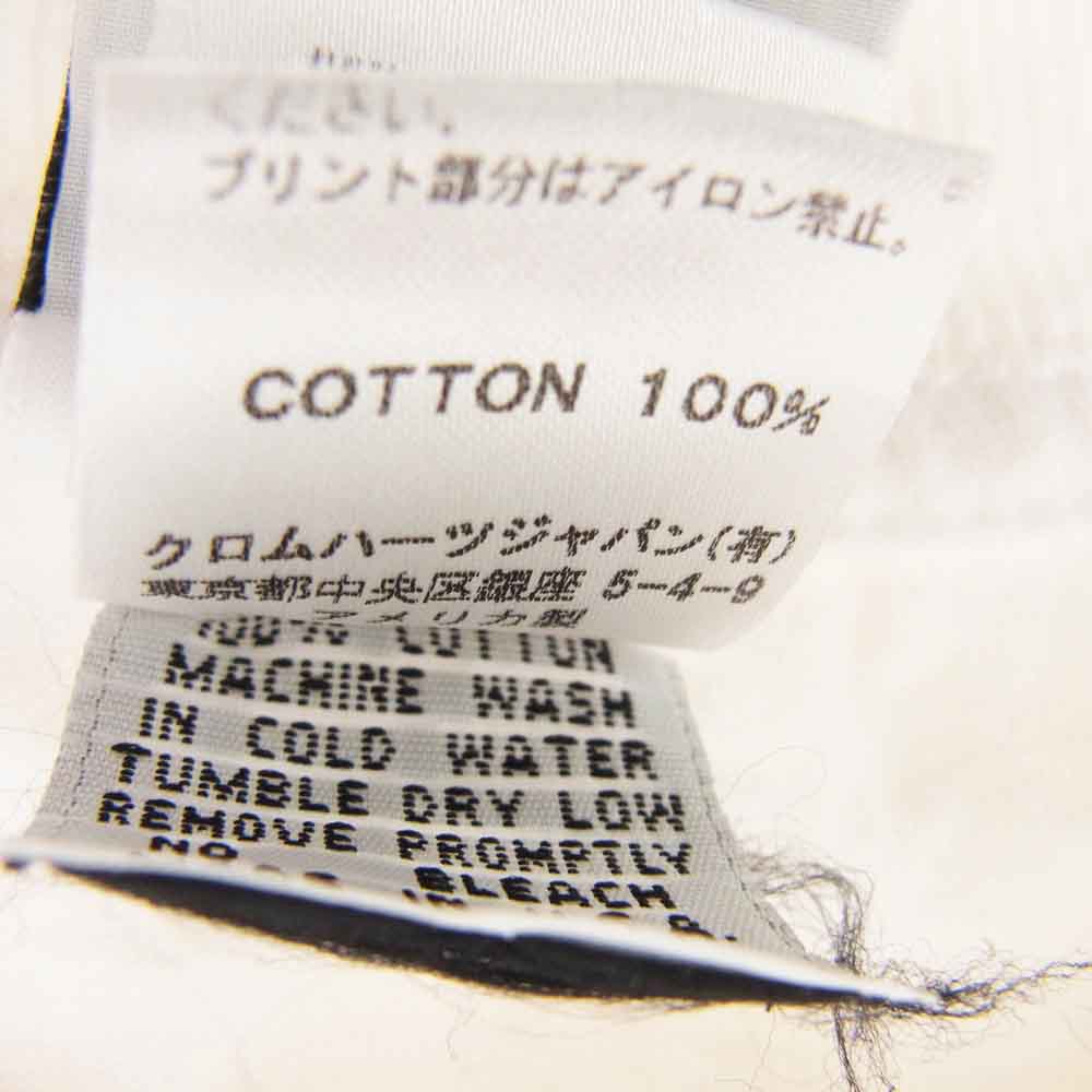 CHROME HEARTS クロムハーツ（原本無） CH T-SHRT 4 バック CHプラス プリント 半袖 Tシャツ ホワイト系 S【中古】