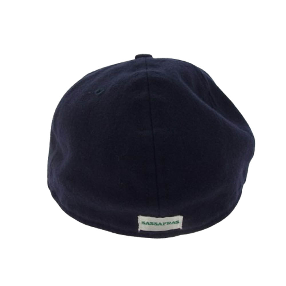 SASAFRAS ササフラス SFロゴ COOPERSTOWN BALL CAP クーパーズタウン ボール ベースボール キャップ 帽子 ネイビー系【中古】