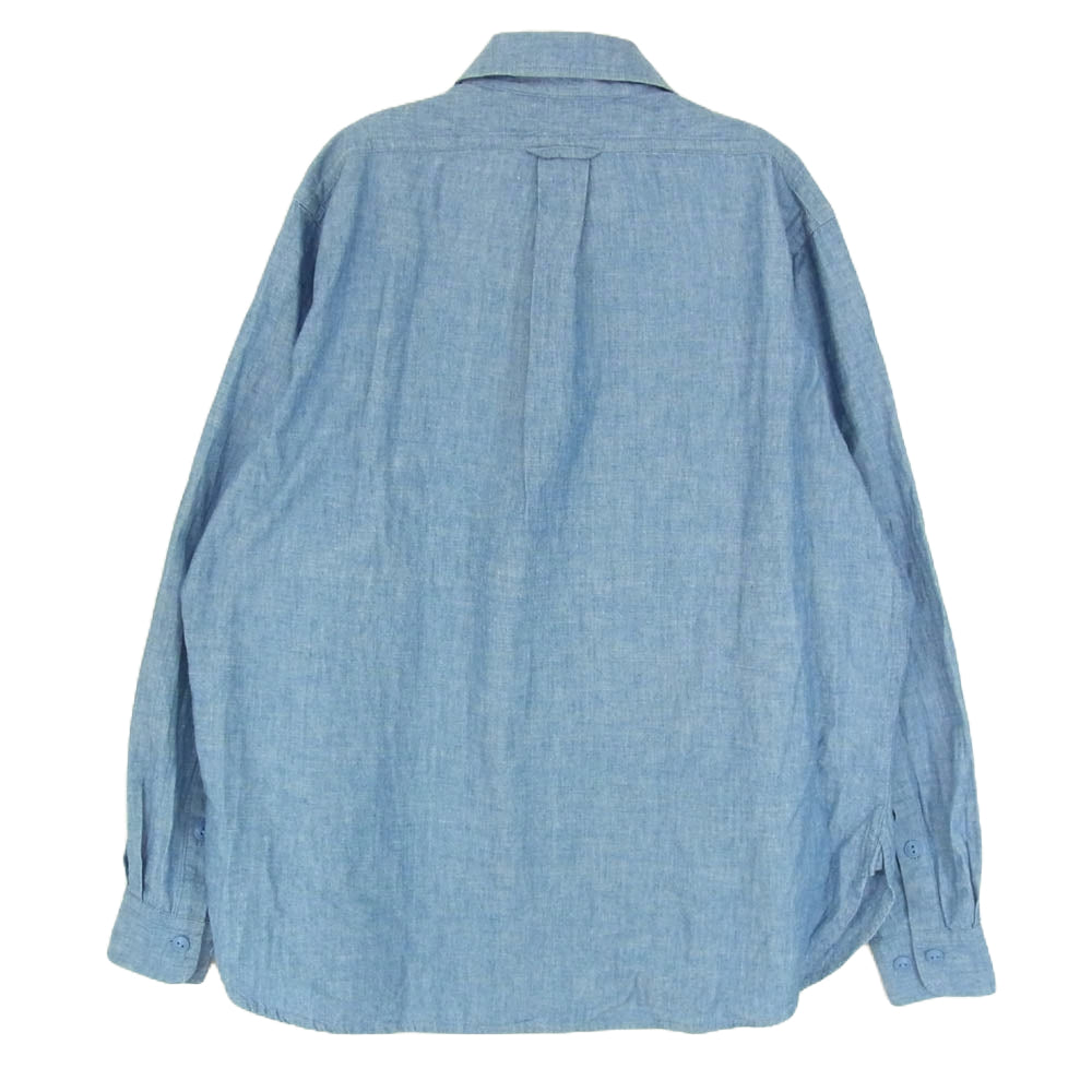 MOUNTAIN RESEARCH マウンテンリサーチ MTR-2187 シャンブレー ゲームポケット レギュラーカラー デニム 長袖 シャツ ブルー系 S【中古】