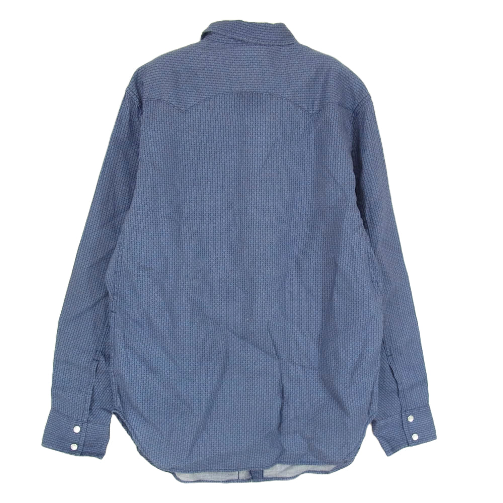 SASAFRAS ササフラス SF-171193 WEEDS DIGGER SHIRT レギュラーカラー ウエスタン ウィーズ ディガー 長袖 シャツ ブルー系 XS【極上美品】【中古】