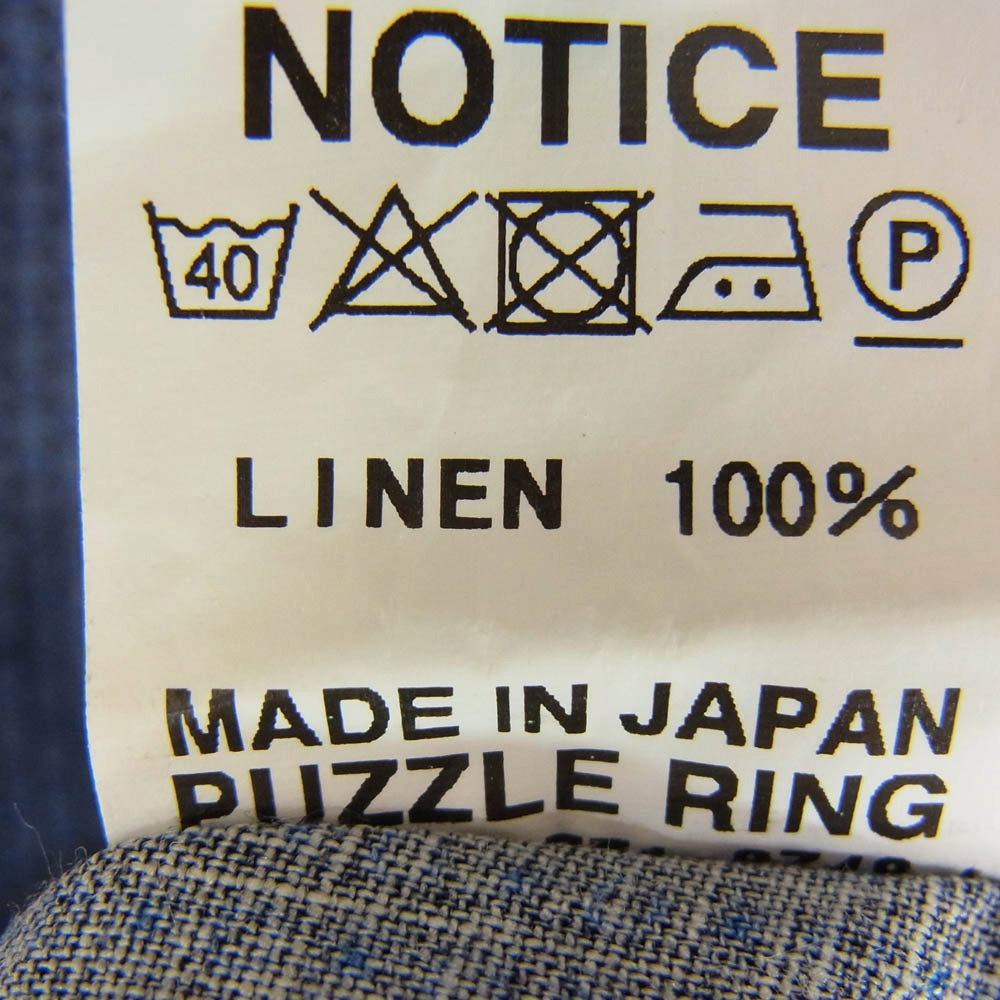 SASAFRAS ササフラス SF-171193 WEEDS DIGGER SHIRT レギュラーカラー ウエスタン ウィーズ ディガー 長袖 シャツ ブルー系 XS【極上美品】【中古】