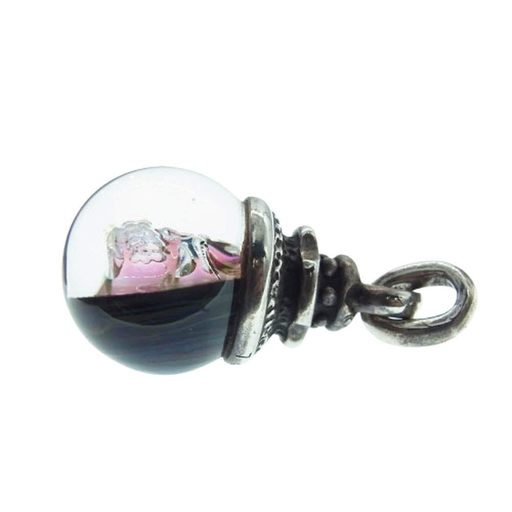 STARLIN GEAR スターリンギア ギャランティカード付属 SKULL MARBLE PENDANT スカル マーブル ペンダント ネックレス トップ イエロー系 ブルー系【中古】