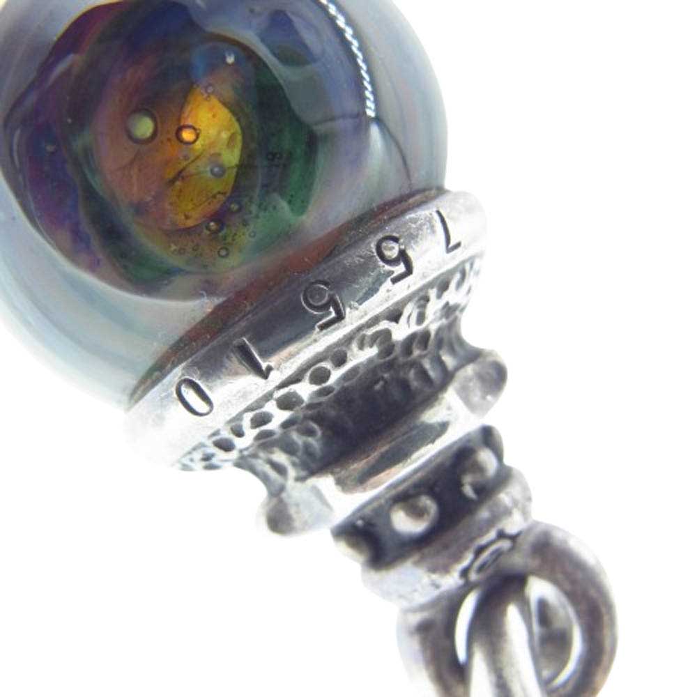 STARLIN GEAR スターリンギア ギャランティカード付属 SKULL MARBLE PENDANT スカル マーブル ペンダント ネックレス トップ イエロー系 ブルー系【中古】