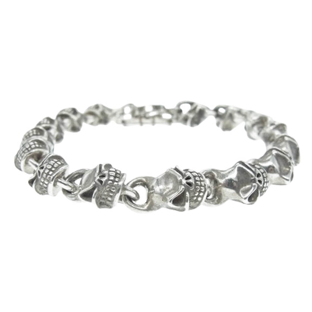 STARLIN GEAR スターリンギア ギャランティカード付属 15LINK 15リンク TINY FULL SKULL BRACELET タイニー フル スカル ブレスレット シルバー系【中古】