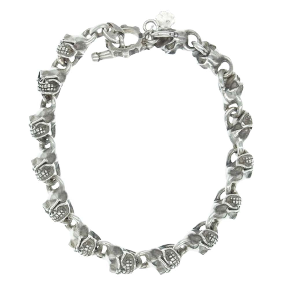 STARLIN GEAR スターリンギア ギャランティカード付属 15LINK 15リンク TINY FULL SKULL BRACELET タイニー フル スカル ブレスレット シルバー系【中古】