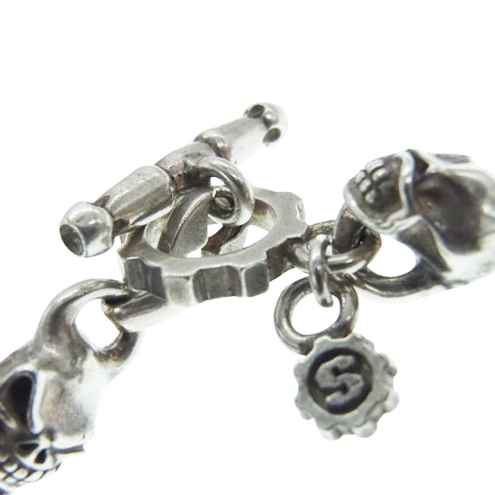 STARLIN GEAR スターリンギア ギャランティカード付属 15LINK 15リンク TINY FULL SKULL BRACELET タイニー フル スカル ブレスレット シルバー系【中古】