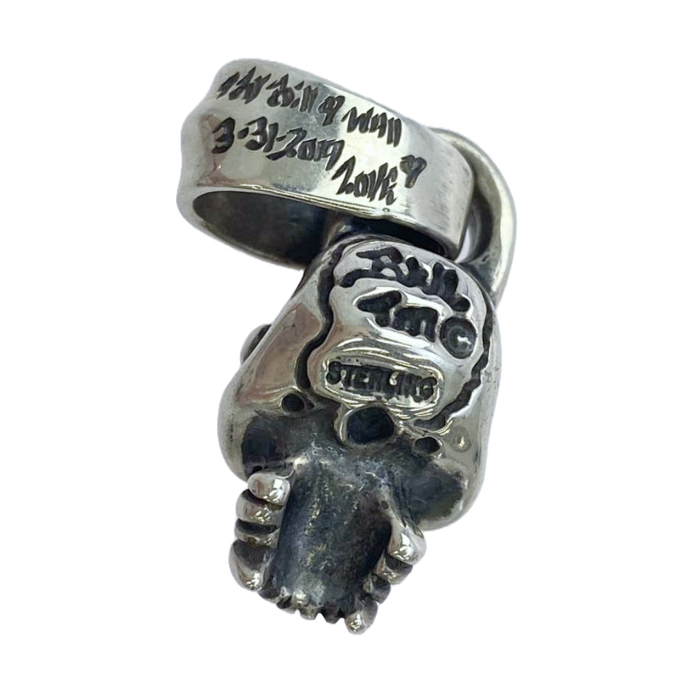 BILL WALL LEATHER ビルウォールレザー ハーフ スカル ペンダントトップ シルバー系【中古】