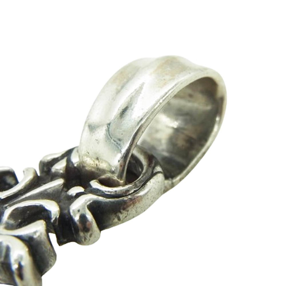 BILL WALL LEATHER ビルウォールレザー ハーフ スカル withクラウン ペンダントトップ シルバー系【中古】