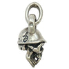 BILL WALL LEATHER ビルウォールレザー SKULL WITH HELMET & FANGS スカル w/ ヘルメット ファング ペンダントトップ シルバー系【中古】