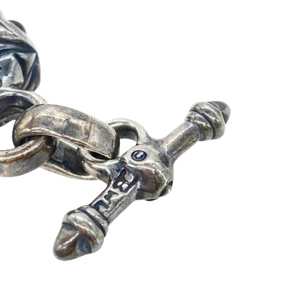 BILL WALL LEATHER ビルウォールレザー アルティメット ダブル スカル ダガー w/ストーンアイ Tバー ペンダントトップ シルバー系【中古】