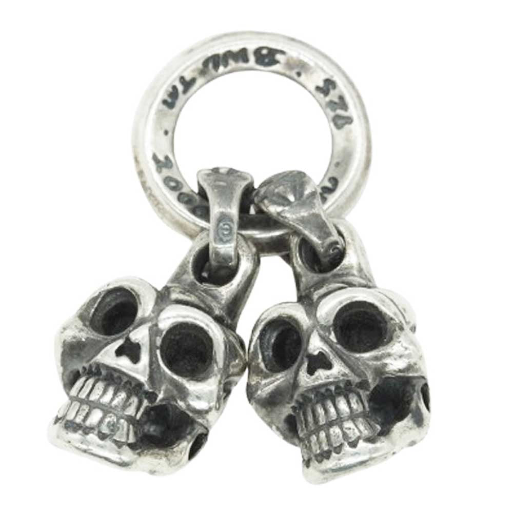 BILL WALL LEATHER ビルウォールレザー ダブル アルティメット スカル ペンダント トップ シルバー系【中古】