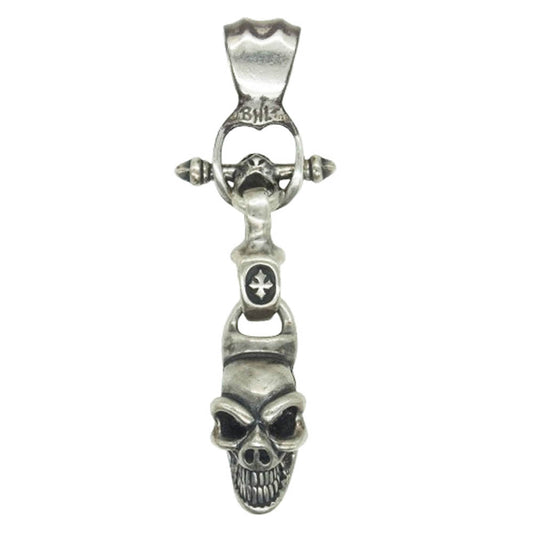 BILL WALL LEATHER ビルウォールレザー グッドラック スカル Tバー ペンダントトップ シルバー系【中古】