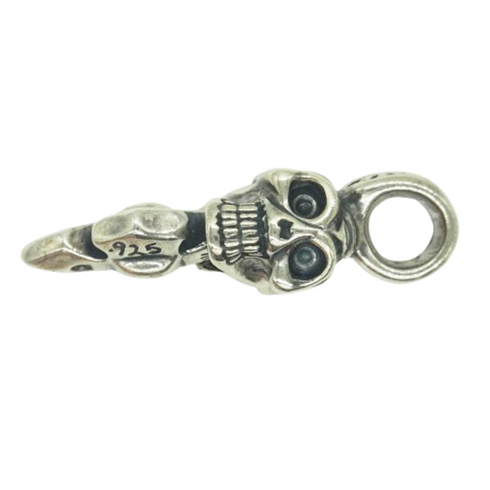 BILL WALL LEATHER ビルウォールレザー ダブル スカル Cクロス ペンダントトップ シルバー系【中古】