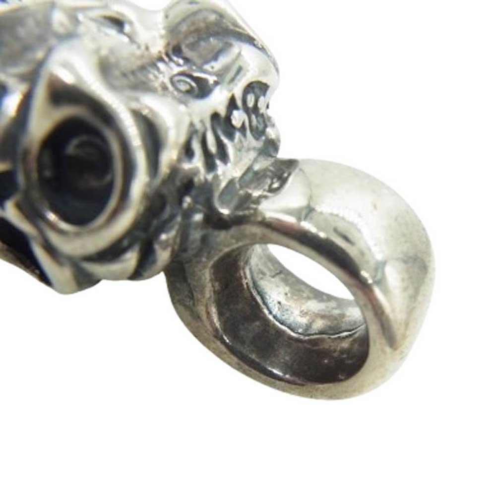 BILL WALL LEATHER ビルウォールレザー ダブル スカル Cクロス ペンダントトップ シルバー系【中古】