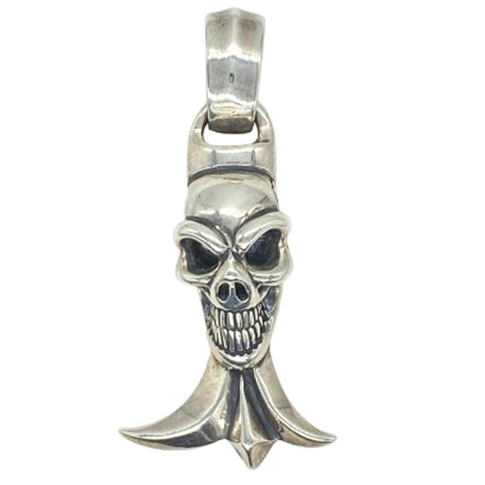 BILL WALL LEATHER ビルウォールレザー グッドラック スカル ゴシックエンド ペンダントトップ シルバー系【中古】