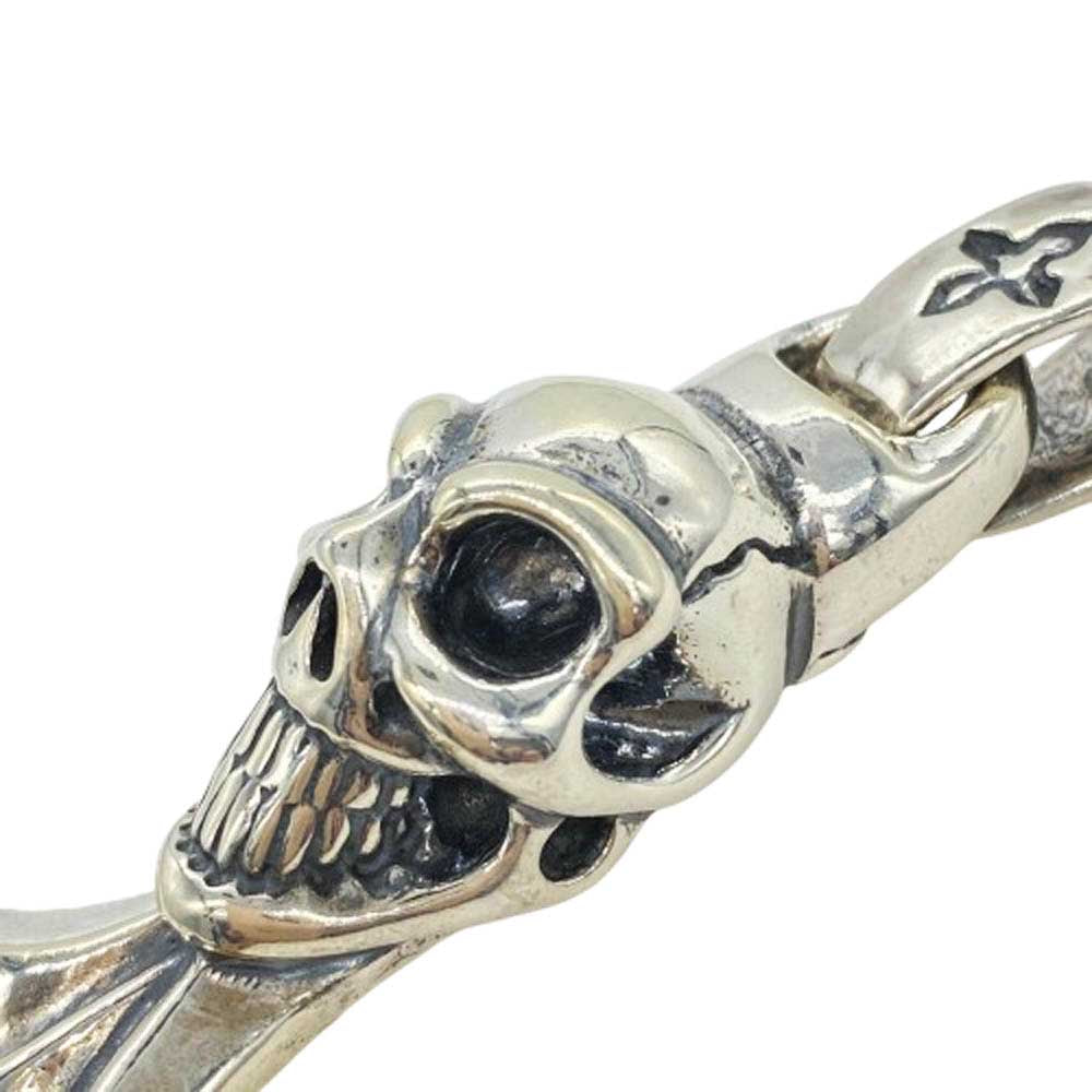 BILL WALL LEATHER ビルウォールレザー グッドラック スカル ゴシックエンド クロスベイル ペンダントトップ シルバー系【中古】