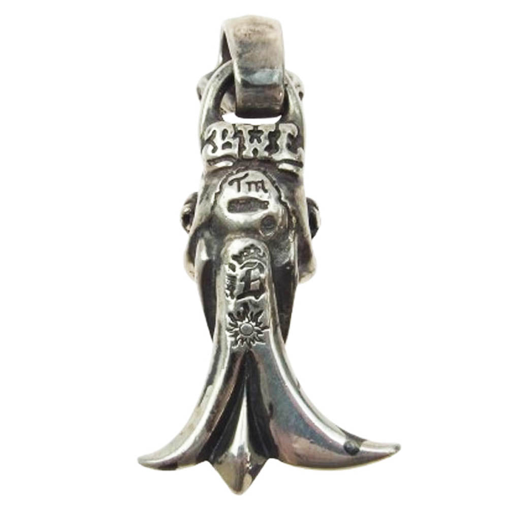 BILL WALL LEATHER ビルウォールレザー グッドラック スカル ゴシックエンド トリプルスカルベイル ペンダントトップ シルバー系【中古】