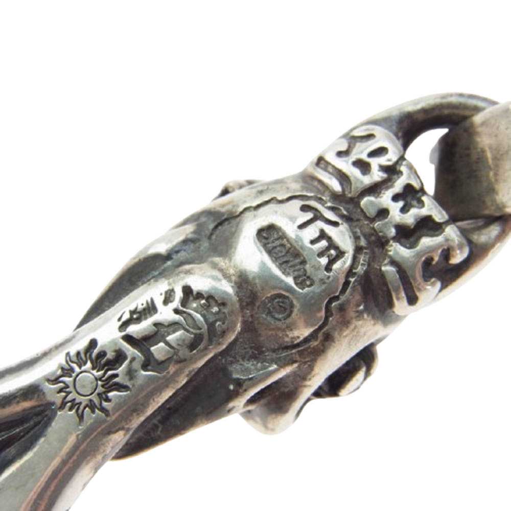 BILL WALL LEATHER ビルウォールレザー グッドラック スカル ゴシックエンド トリプルスカルベイル ペンダントトップ シルバー系【中古】