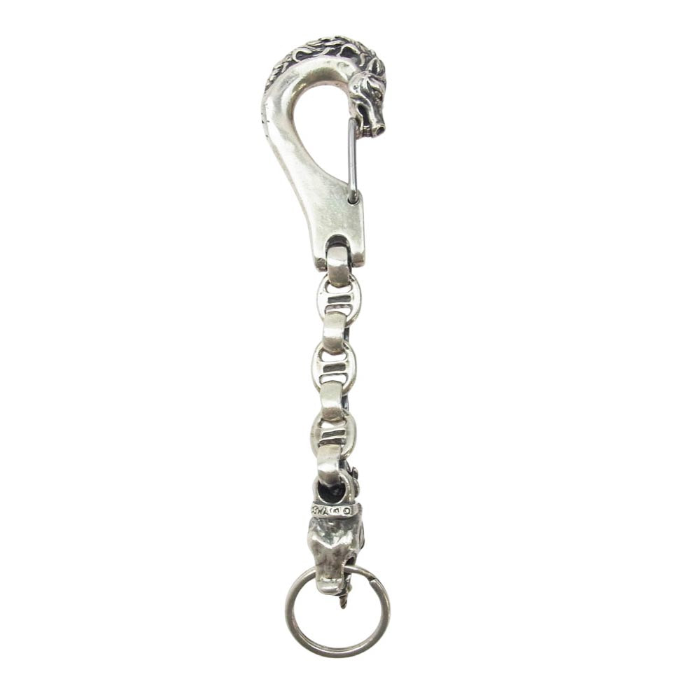 BILL WALL LEATHER ビルウォールレザー MEDIUM HORSE CLIP W/ UNICORN HEAD ミディアムホースシュークリップw/ユニコーンヘッド アンカーリンク キーチェーン シルバー系【中古】