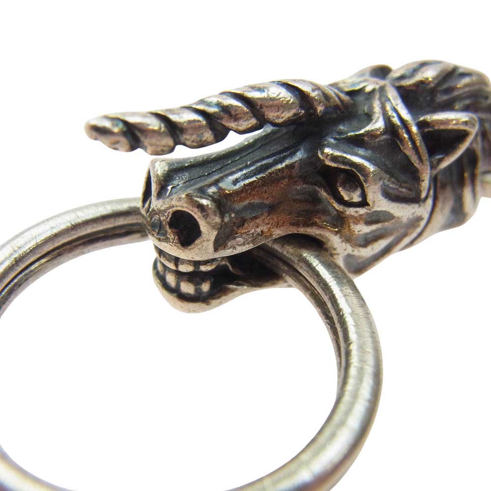 BILL WALL LEATHER ビルウォールレザー MEDIUM HORSE CLIP W/ UNICORN HEAD ミディアムホースシュークリップw/ユニコーンヘッド アンカーリンク キーチェーン シルバー系【中古】