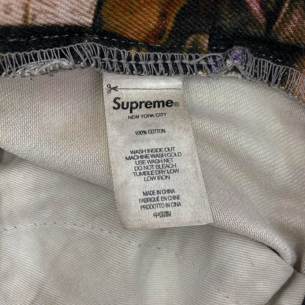 Supreme シュプリーム 21AW Nas and DMX Collage Double Knee Denim Painter アンド DMX コラージュ ダブル ニー デニム ペインター パンツ マルチ デニム パンツ 32サイズ マルチカラー系 32【中古】