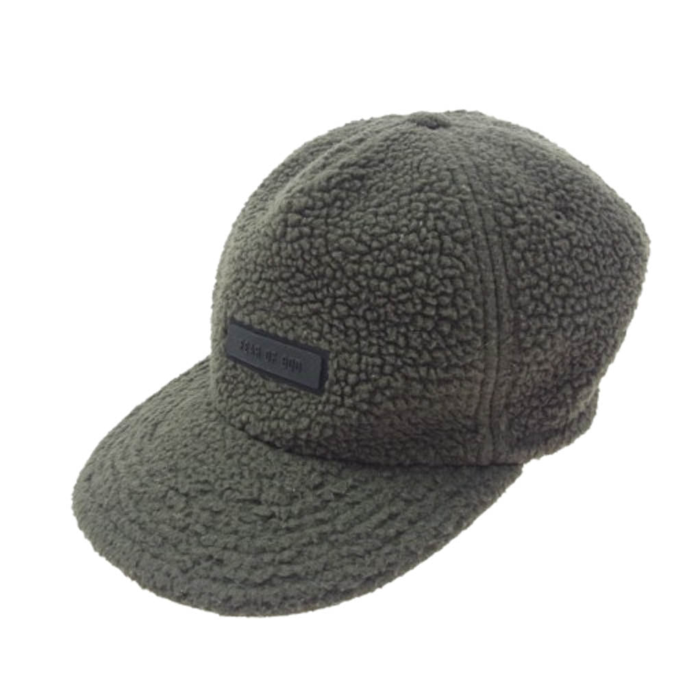 FEAR OF GOD フィアオブゴッド FOG ESSENTIALS エッセンシャルズ フリース ボア キャップ 帽子 カーキ系【中古】