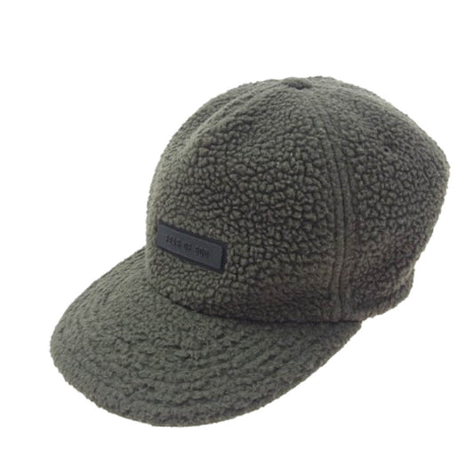 FEAR OF GOD フィアオブゴッド FOG ESSENTIALS エッセンシャルズ フリース ボア キャップ 帽子 カーキ系【中古】