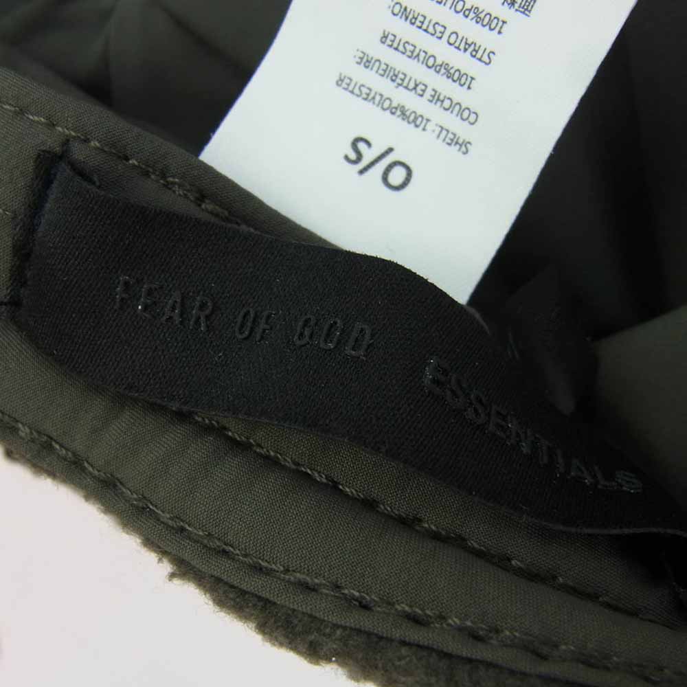 FEAR OF GOD フィアオブゴッド FOG ESSENTIALS エッセンシャルズ フリース ボア キャップ 帽子 カーキ系【中古】
