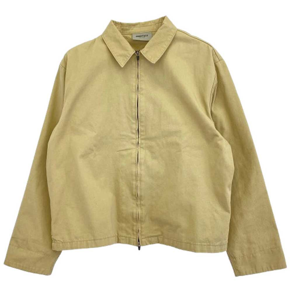 FEAR OF GOD フィアオブゴッド 21SS FOG ESSENTIALS Twill Jacket エッセンシャルズ ツイルジャケット ジップアップ ブルゾン ベージュ系 S【中古】