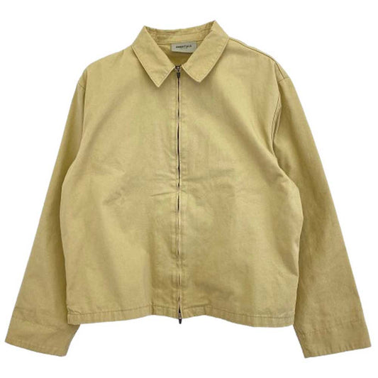 FEAR OF GOD フィアオブゴッド 21SS FOG ESSENTIALS Twill Jacket エッセンシャルズ ツイルジャケット ジップアップ ブルゾン ベージュ系 S【中古】