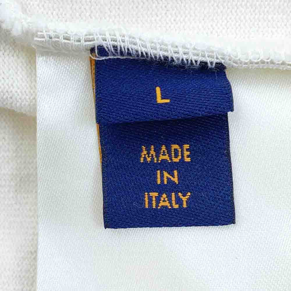 LOUIS VUITTON ルイ・ヴィトン 23SS RM231 NPL HOY78W レインボー ロゴプリント 虹 半袖 Tシャツ オフホワイト系 L【中古】