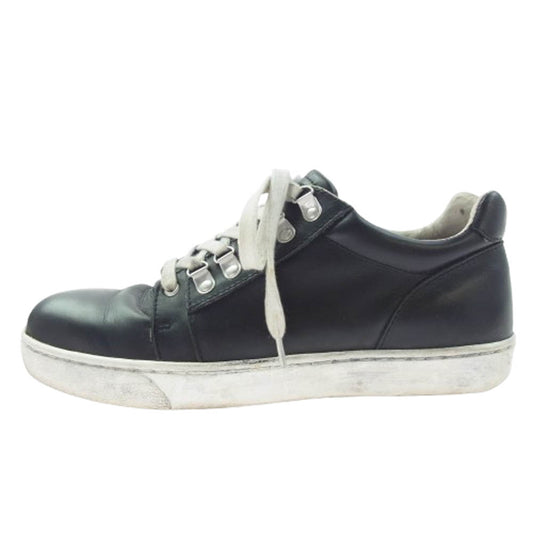 ISAMUKATAYAMA BACKLASH イサムカタヤマバックラッシュ 18SS 605-02 STEER GARMENT-DYED SNEAKERS LOW ステアレザー製品染め ローカット スニーカー ブラック系 26cm【中古】