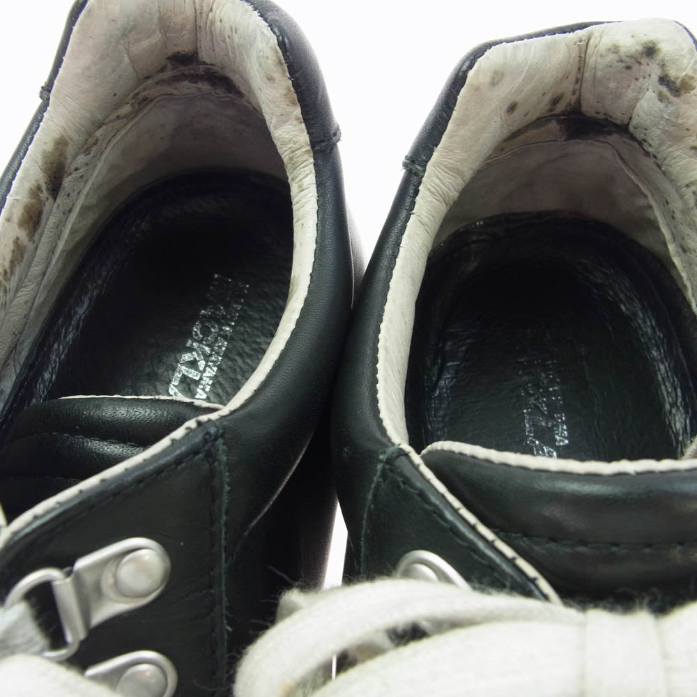 ISAMUKATAYAMA BACKLASH イサムカタヤマバックラッシュ 18SS 605-02 STEER GARMENT-DYED SNEAKERS LOW ステアレザー製品染め ローカット スニーカー ブラック系 26cm【中古】