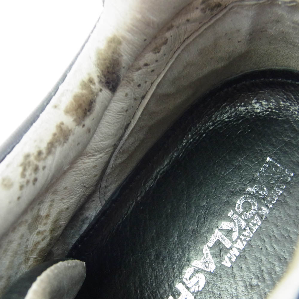 ISAMUKATAYAMA BACKLASH イサムカタヤマバックラッシュ 18SS 605-02 STEER GARMENT-DYED SNEAKERS LOW ステアレザー製品染め ローカット スニーカー ブラック系 26cm【中古】