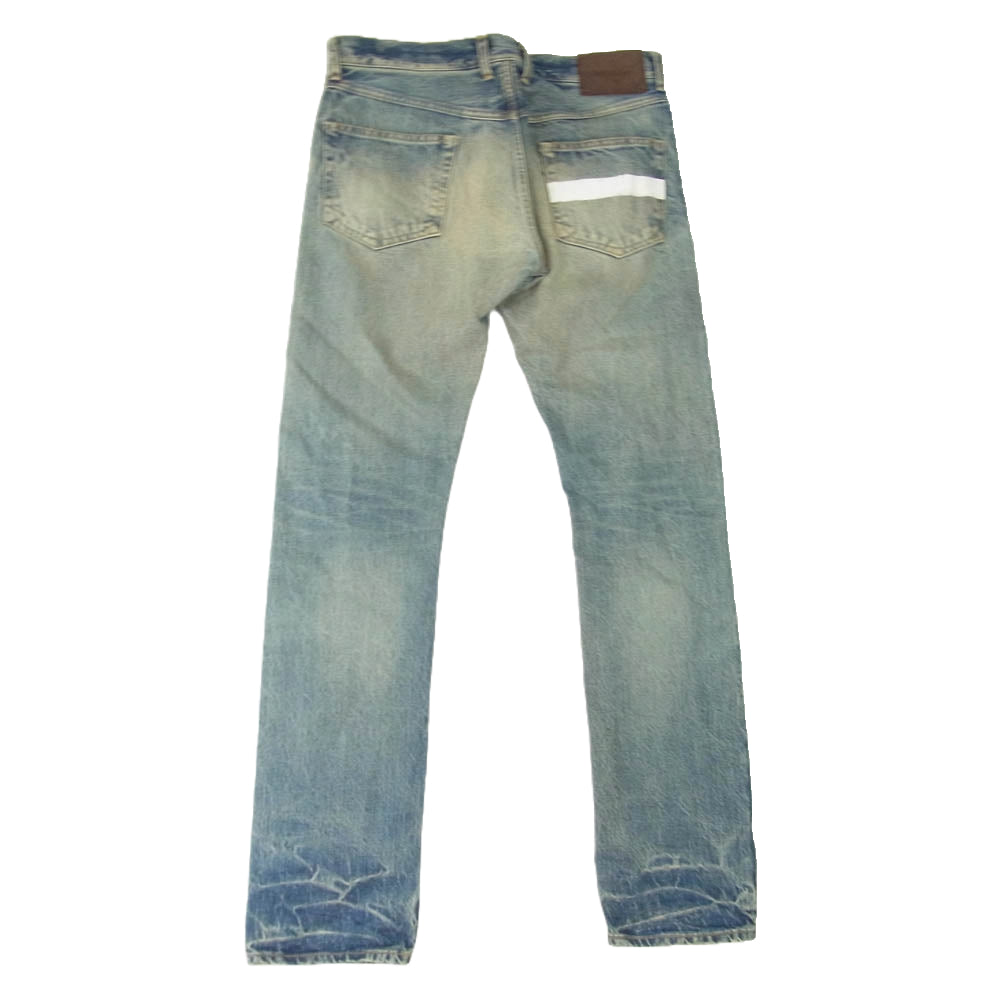 ISAMUKATAYAMA BACKLASH イサムカタヤマバックラッシュ 15SS 1519-01 ボタンフライ スリム セルビッチ デニムパンツ 赤耳 インディゴブルー系 L【中古】