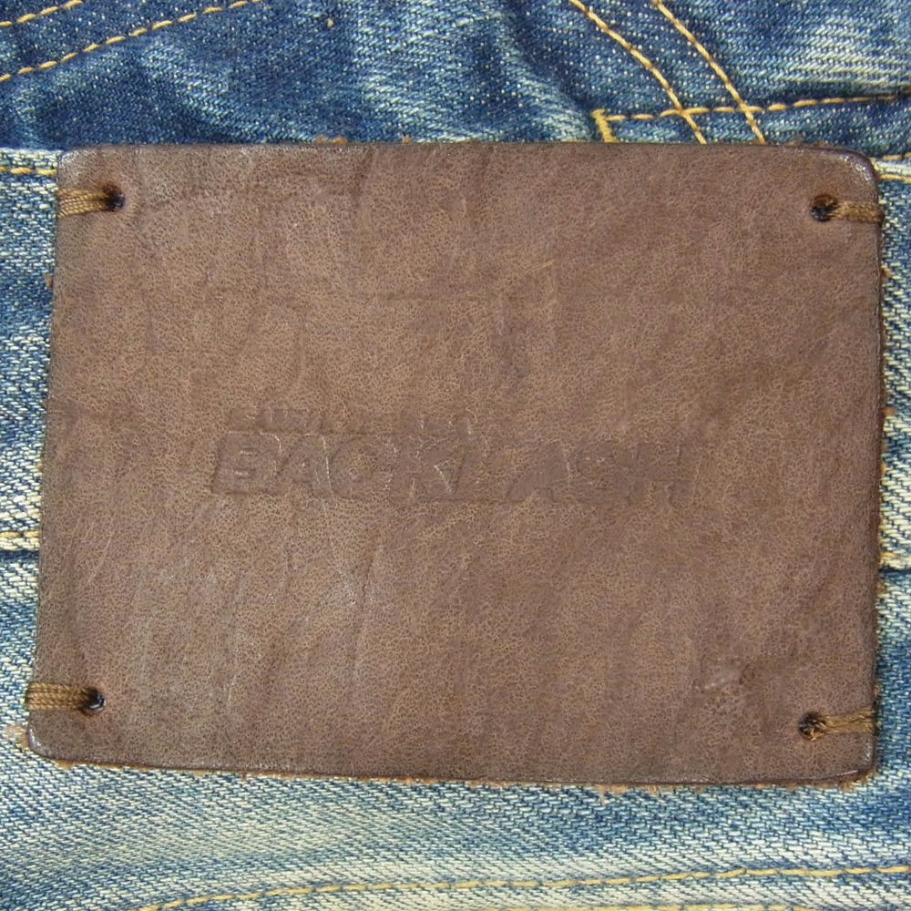 ISAMUKATAYAMA BACKLASH イサムカタヤマバックラッシュ 15SS 1519-01 ボタンフライ スリム セルビッチ デニムパンツ 赤耳 インディゴブルー系 L【中古】