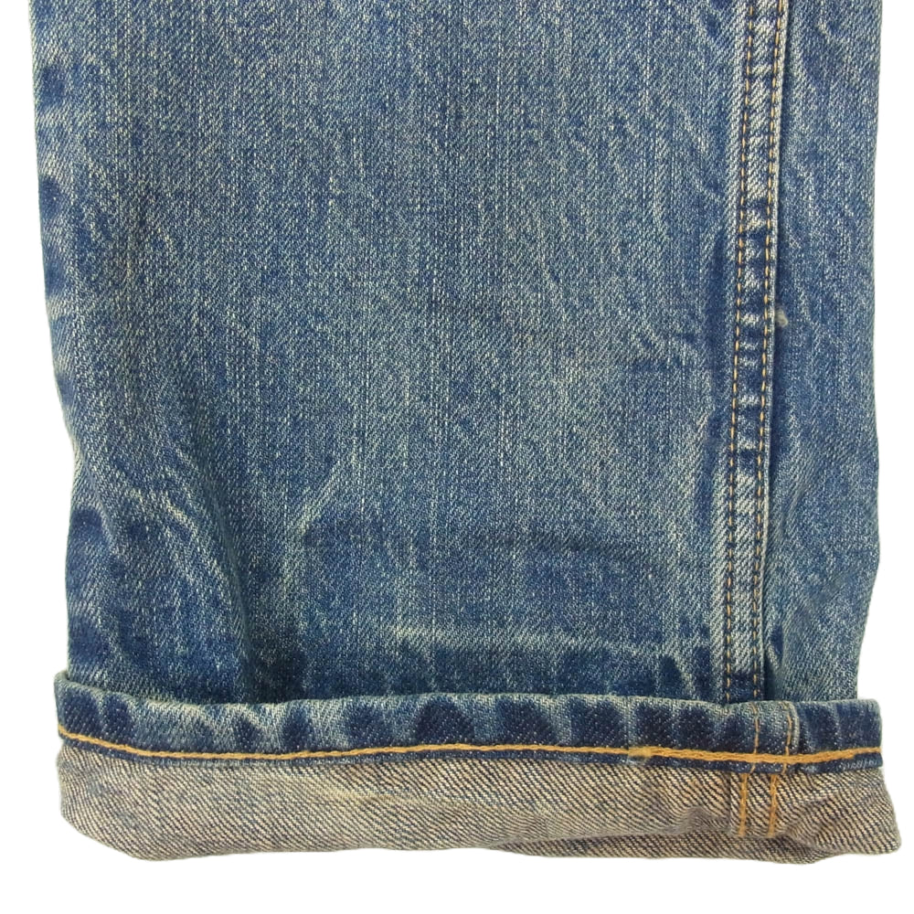 ISAMUKATAYAMA BACKLASH イサムカタヤマバックラッシュ 15SS 1519-01 ボタンフライ スリム セルビッチ デニムパンツ 赤耳 インディゴブルー系 L【中古】