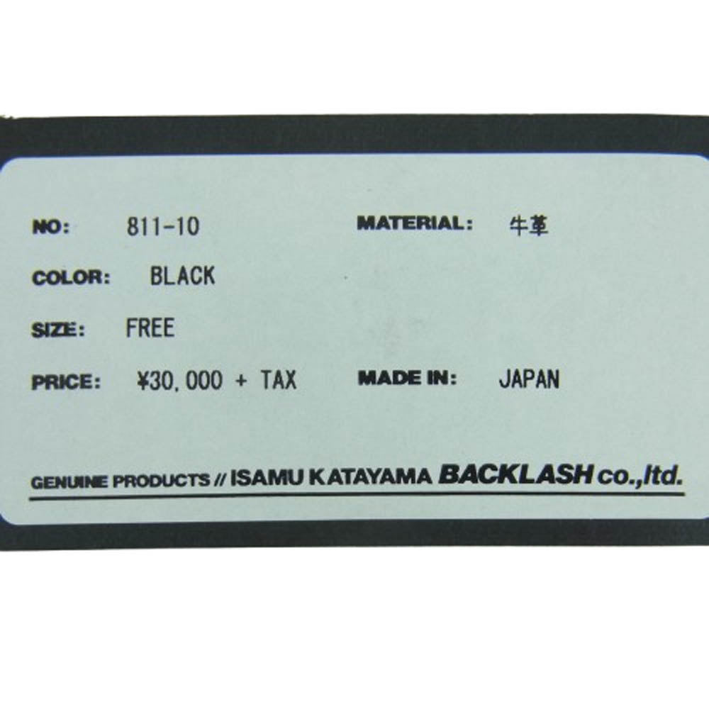 ISAMUKATAYAMA BACKLASH イサムカタヤマバックラッシュ 811-10 2WAY イタリアン ダブルショルダー シワ加工 プルアップ キーケース コインケース ブラック系 FREE【中古】