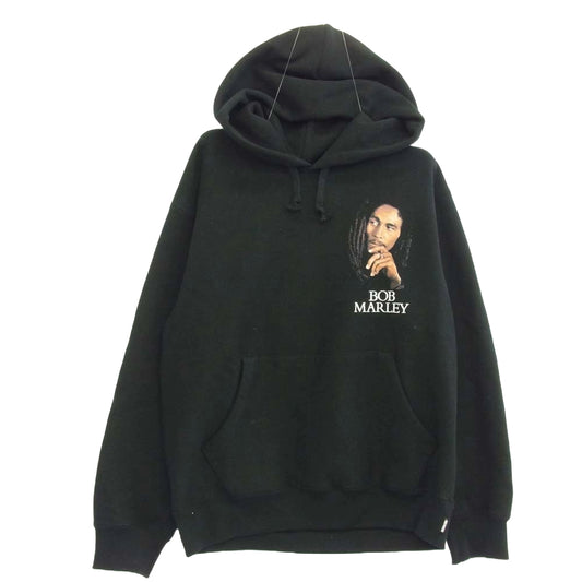 WACKO MARIA ワコマリア BOBMARLEY-WM-SS07 HEAVY WEIGHT PULLOVER HOODED SWEAT SHIRT ボブマーリー プリント プルオーバー パーカー ブラック系 M【中古】