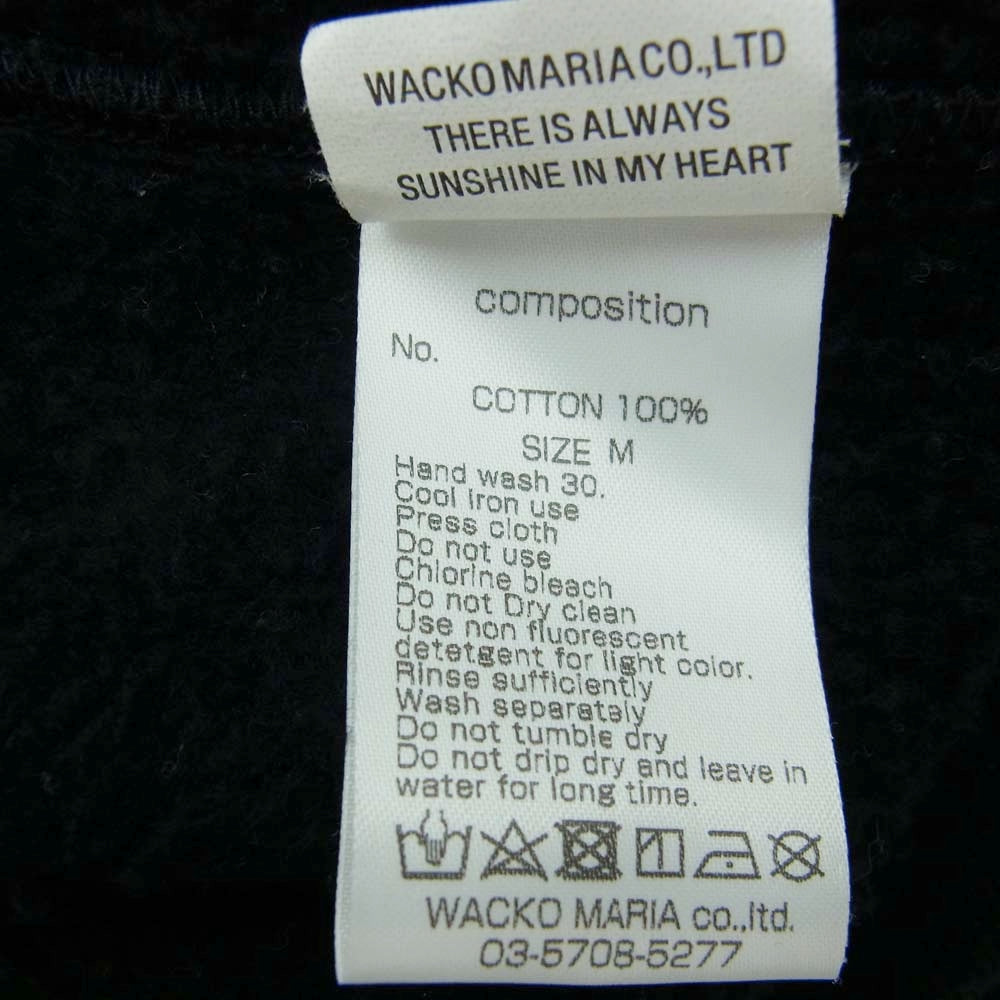 WACKO MARIA ワコマリア BOBMARLEY-WM-SS07 HEAVY WEIGHT PULLOVER HOODED SWEAT SHIRT ボブマーリー プリント プルオーバー パーカー ブラック系 M【中古】