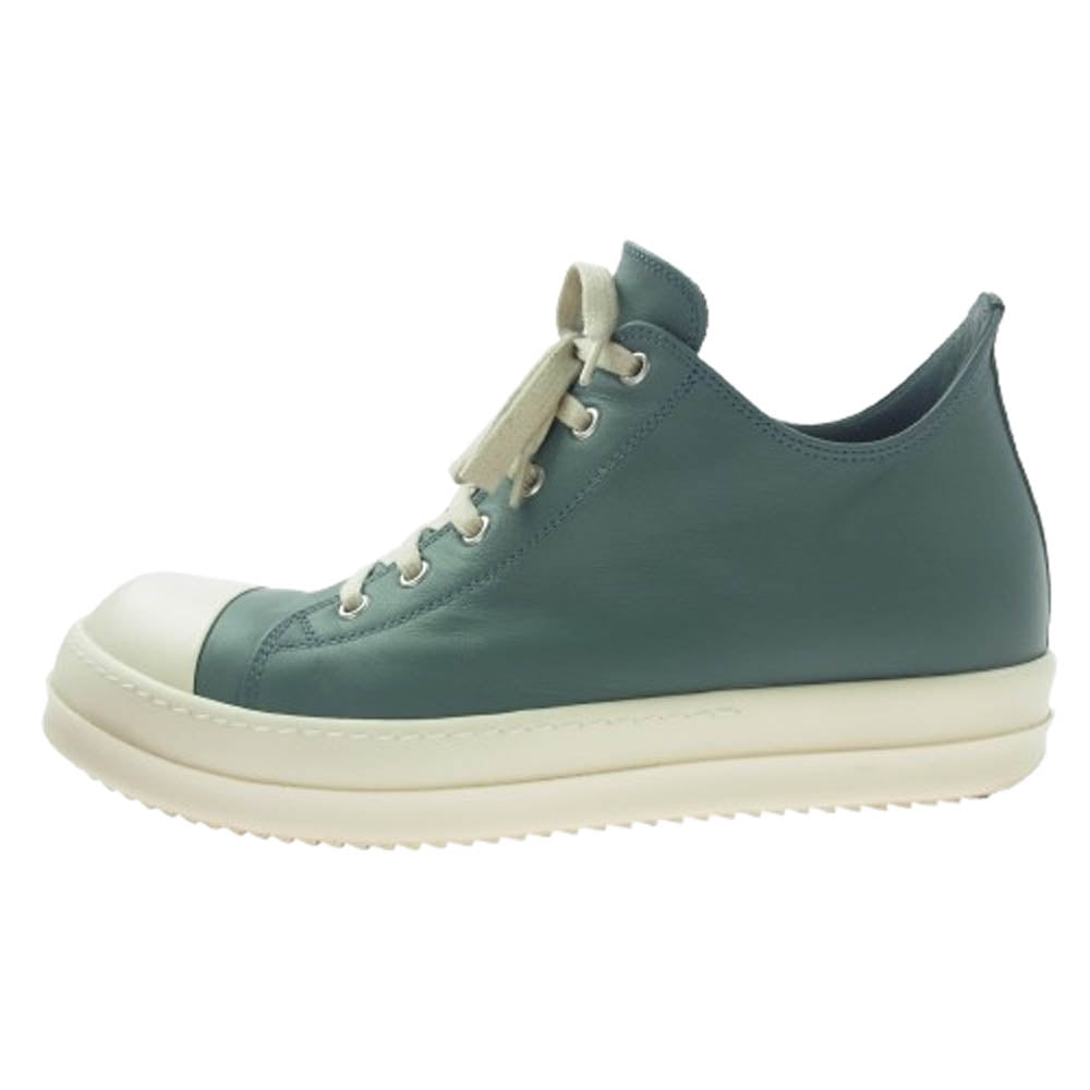 Rick Owens リックオウエンス RU01E5891-LCO LOW SNEAKS ロー スニーカーズ ラモーンズ レザー スニーカー ライトグリーン系 42【中古】