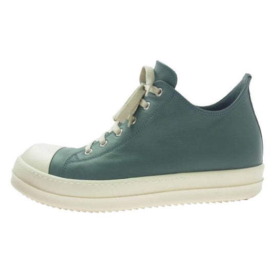Rick Owens リックオウエンス RU01E5891-LCO LOW SNEAKS ロー スニーカーズ ラモーンズ レザー スニーカー ライトグリーン系 42【中古】